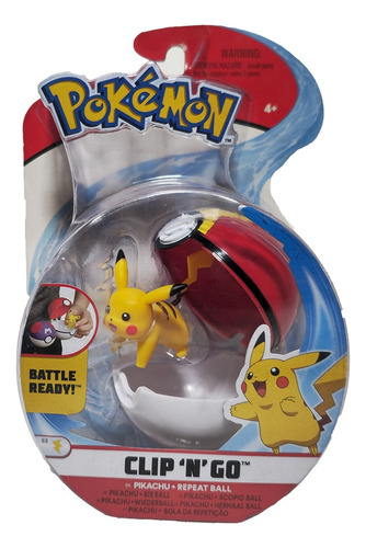 Pikachu Pokemon Pokebola Repeat Ball Clip N Go Pokemon