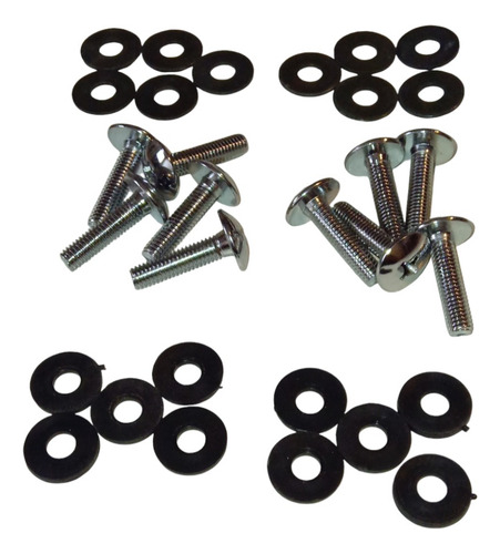 Tornillos Cromados Philips 6x25mm + Arandelas R 10 Unidades