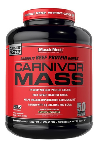 Carnivor Mass 5.6lb Musclemeds Ganador De Peso Fitness  Gym