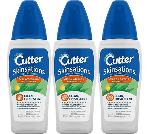 Repelente De Insectos  Cutter Skinsations Spray Repelente De