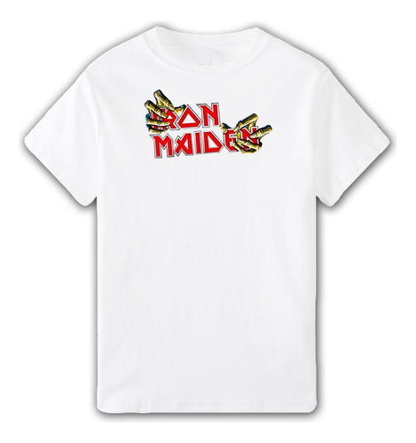 Remera Iron Maiden Logo - Aesthetic Unisex Rock Version 3