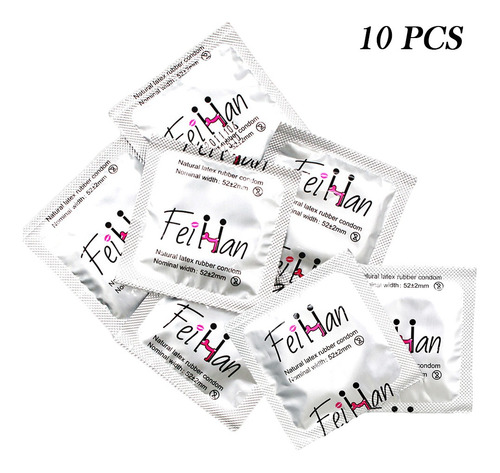 10 Preservativos De Látex Natural Ultradelgados, Duraderos Y