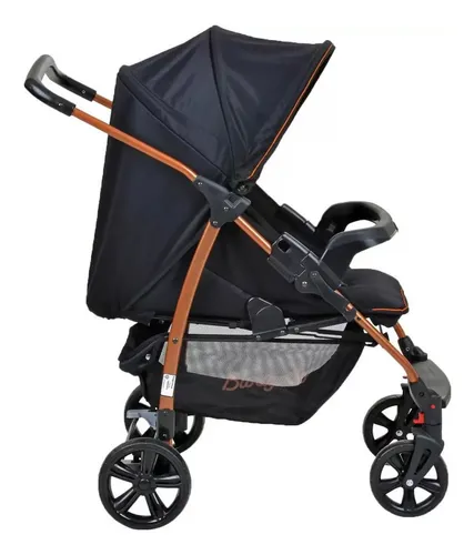 Carrinho Beb Travel System Burigotto Ecco Preto Cobre base