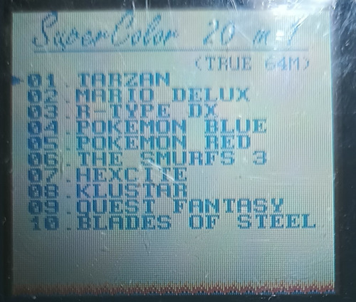 Game Boy Multijuegos 20 En 1 Mario Pokemon Quest Fantasy (Usado)