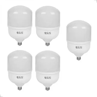 Kit 5 Lâmpada Alta Potência Led Bulbo 50w Galpão Comércio