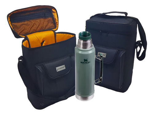 Matera Bolso Matero Porta Termo Premium P/ Termos Altos Color Negro