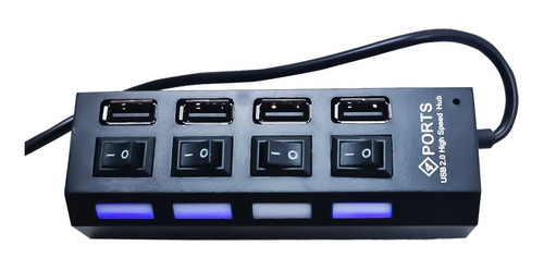 Imagem 2 de 3 de Porta Usb Hub 4 Portas Extensão Mouse Teclado Pc Notebook