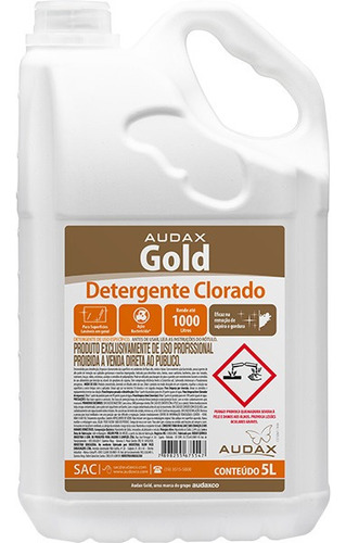 Detergente Super Concentrado Gold Rende 1000 Litros Audax 5l