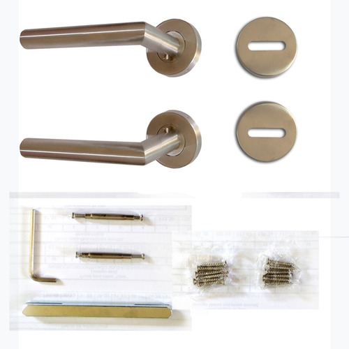 Imagen 2 de 4 de Manija Puerta Picaporte Acero Inoxidable Toshi X 1 Juego