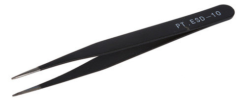 Pinza De Metal Negro Con Punta Afilada Y Recta