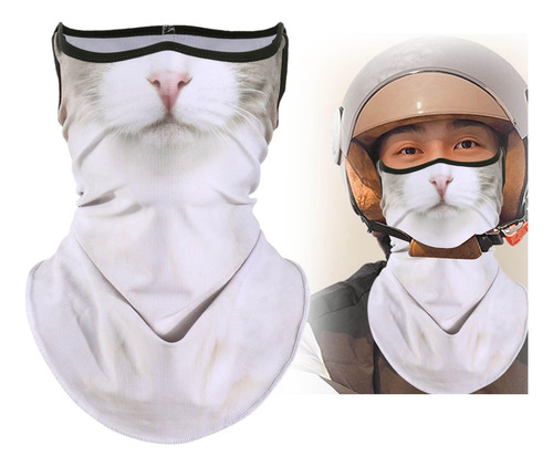 2 Mascarilla De Verano Con Diseño De Gato, Polaina Para El
