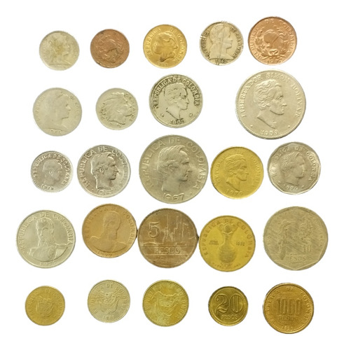 Set De Monedas Antiguas De Colombia De Colección 