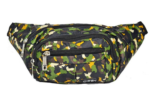 Riñonera Owen Amplia Estilo Camuflado Hebilla Premium