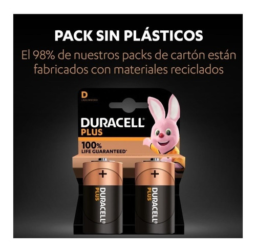 Pack 2 Pilas Alcalinas Duracell Para Calefont D-2 