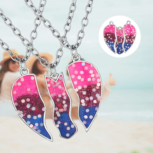 Collar Con Colgante De Medio Corazón Roto Para Mejor Amiga,