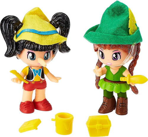 Pinypon Figuras X 2 Pinocho Y Peter Pan + Accesorios 7016381