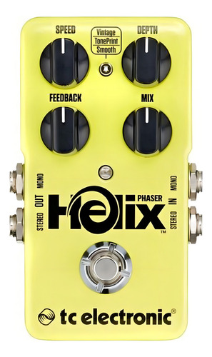 Pedal Tc Electronic Helix Phaser Para Guitarra E Contrabaixo Cor Preto