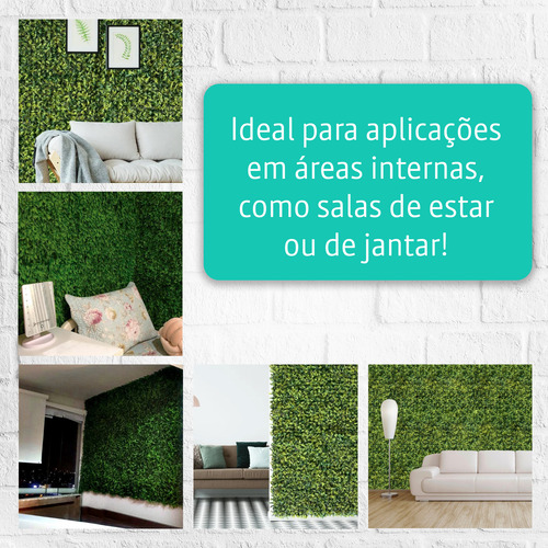 Placa De Grama 40x60 Com Buchinhos Verdes Paredes Kit 16 Uni