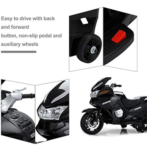 Tobbi Motocicleta Eléctrica Para Niños De 12 V,