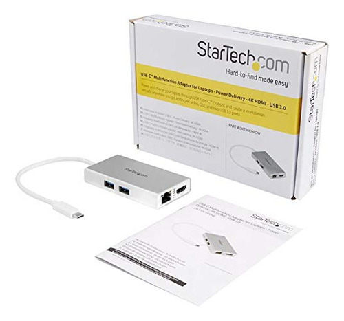 Adaptador Multiple Usb-c Pd Ethernet Hdmi 4k Startech