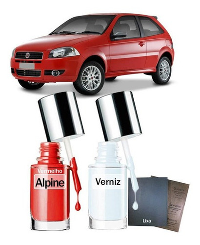 Tinta T Risco Para Carros Fiat Palio El 1998 Vermelho Alpine