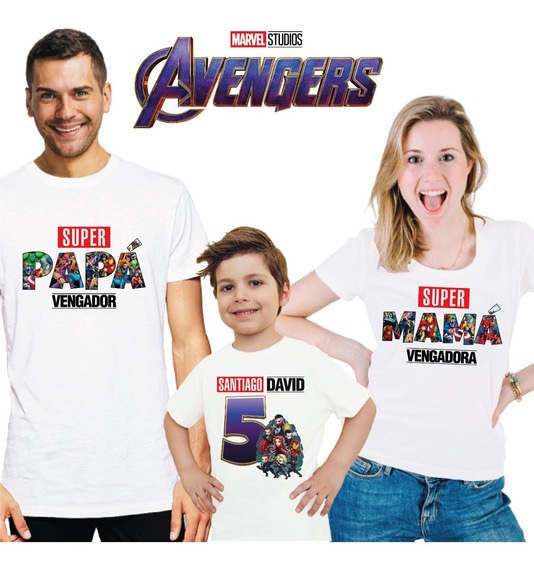 Seminario fusión Actriz Kit 4 Playeras Super Heroes Avenger Personalizada Fiestas | Meses sin  intereses