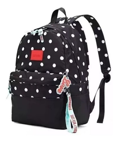 Imagen 1 de 4 de Mochila Porta Notebook Las Oreiro Mujer Urbana Dama Llavero