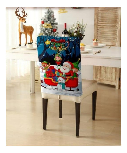 Fundas Cubre Respaldo De Sillas Navideñas Pack De 6 Und