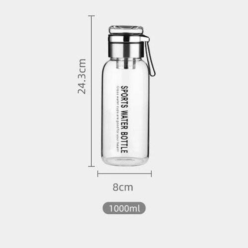 Gpp Botella De Agua De Vidrio De 1 Litro, Vasos De Gran