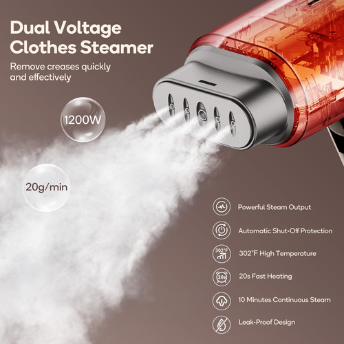 Vaporizador De Ropa Newbealer De Doble Voltaje, 1200 W, 180