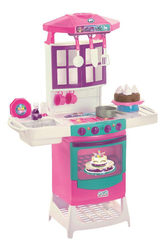 Cozinha Meg Doll Infantil Pia E Fogão Magic Toys 8012