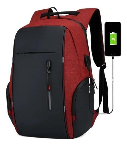 Mochila Con Usb Back Pack Antirrobo Super Calidad