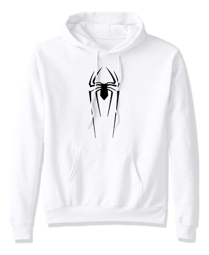 Sudadera Con Gorro Hombre Araña Spiderman Logo Pecho