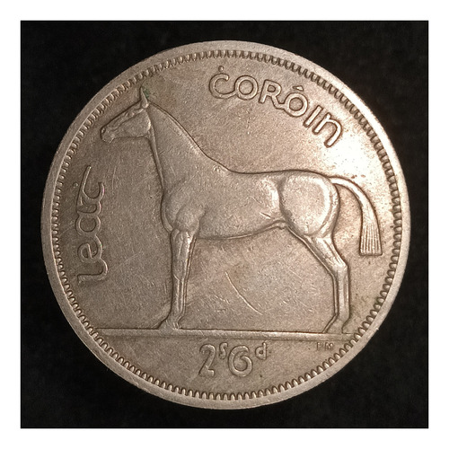 Irlanda 2 Shillings 6 Pence 1963 Excelente Km 16a Caballo