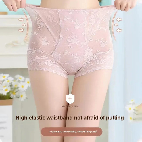Bragas De Encaje De Cintura Alta Con Control De Barriga Para