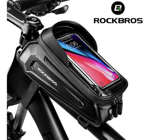 Imagen 1 de 4 de Bolso De Cuadro De Bicicleta Porta Telefono Celular Rockbros
