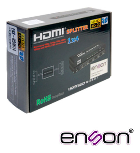 Distribuidor Enson 1 Entrada + 4 Salidas Hdmi Ens-hdmi14 5v