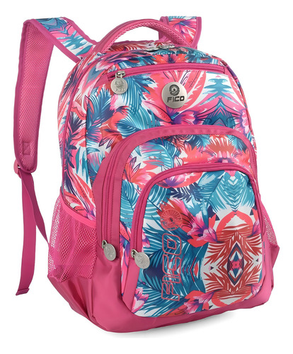 Mochila Feminina Fico Notebook Reforçada Mj48475fo Rosa
