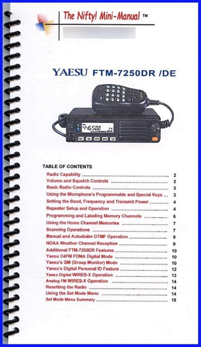 Ingenioso Accesorio Mm-ftm7250dr Mini-manual Para Yaesu