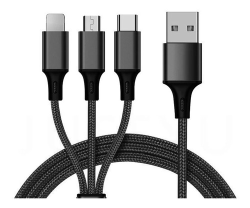 Cable De Carga 3 En 1 Tipo C/lightning/micro