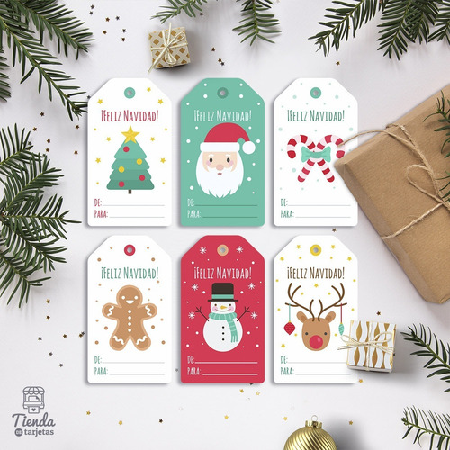 Imagen 2 de 3 de Etiquetas Colgantes Tags Imprimibles Para Regalos Navidad