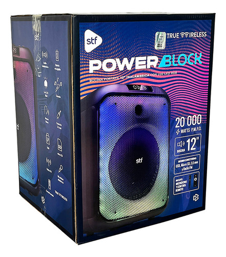 Bocina Inalámbrica Portátil Stf Power Block 12''