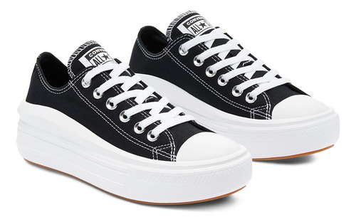 Converse Chuck Taylor All Star Move Negra Con Plataforma