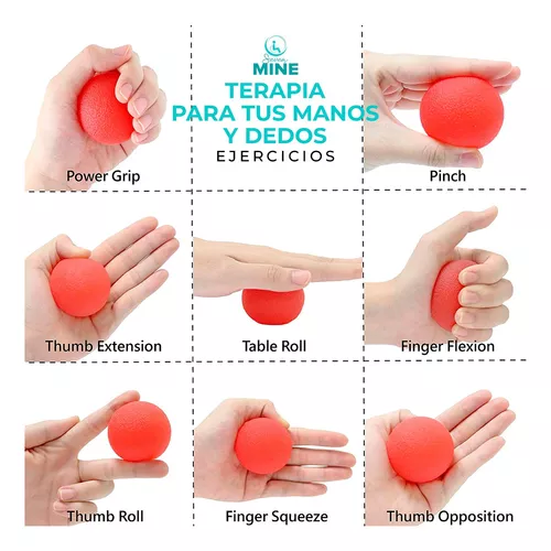 Pelota antiestrés de mano, bolas de estrés de gel para ejercicio de mano,  rehabilitación, agarre, fuerza de muñeca, bola de agarre (azul)