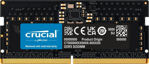 Memoria Para Portátil Crucial Ram 8 Gb Ddr5 4800 Mhz Cl40 Ct