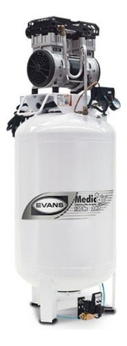 Compresor de aire eléctrico Evans MedicAir EL100E200-130MV monofásico 130L 2hp 120V blanco