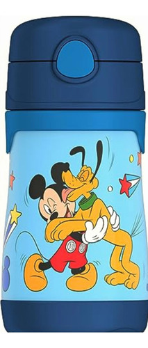 Thermos Botella De Paja De Acero Inoxidable Aislada Al Color Mickey Mouse