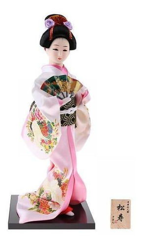 2xjapanese Geisha Kimono Doll Adornos Artesanía Decoración