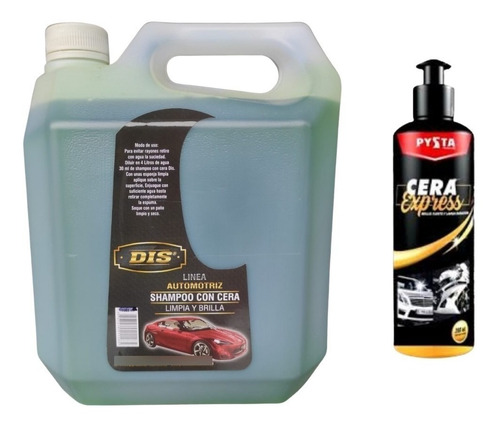 Shampoo Automotriz Concentrado 4 Lt Gratis Renovador Negro