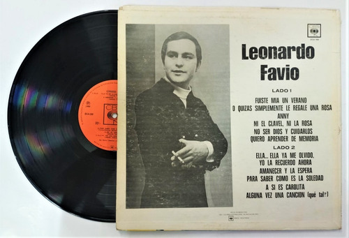 Leonardo Favio Fuiste Mia Un Verano Homonimo Lp Ed. 1969 (Usado)